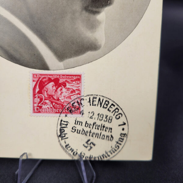 Hitler Circular Portrait Postcard (Special Postmark) - Image 2