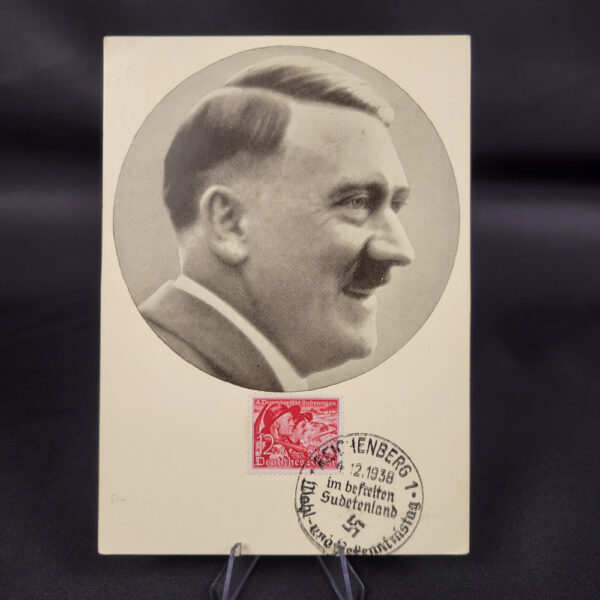 Hitler Circular Portrait Postcard (Special Postmark)
