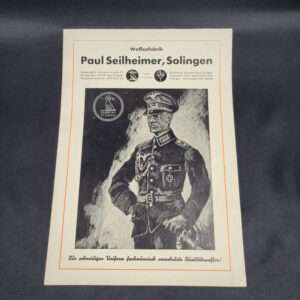 Paul Seilheimer Solingen Dagger Sword Edged Weapon Catalog