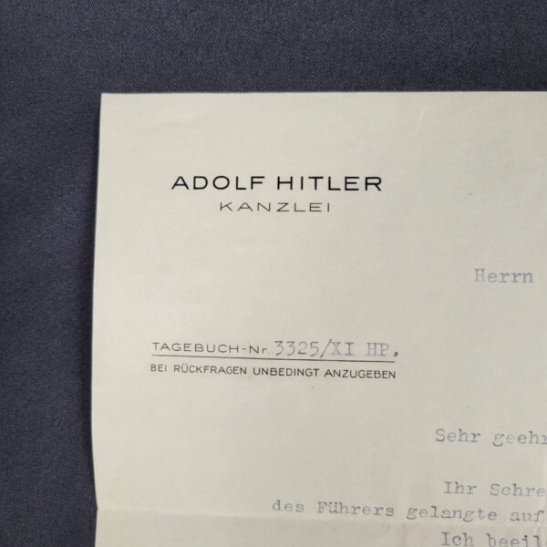 Letter from Adolf Hitler's Chancellery (Early 1934) - Image 5