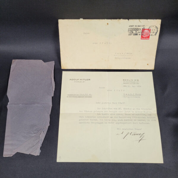 Letter from Adolf Hitler's Chancellery (Early 1934)