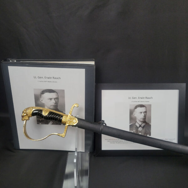 General Erwin Rauch Surrender Sword With Dossier (No Maker - Voos Pattern) with COA - Image 7