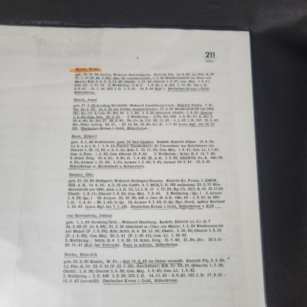 General Erwin Rauch Surrender Sword With Dossier (No Maker - Voos Pattern) with COA - Image 23