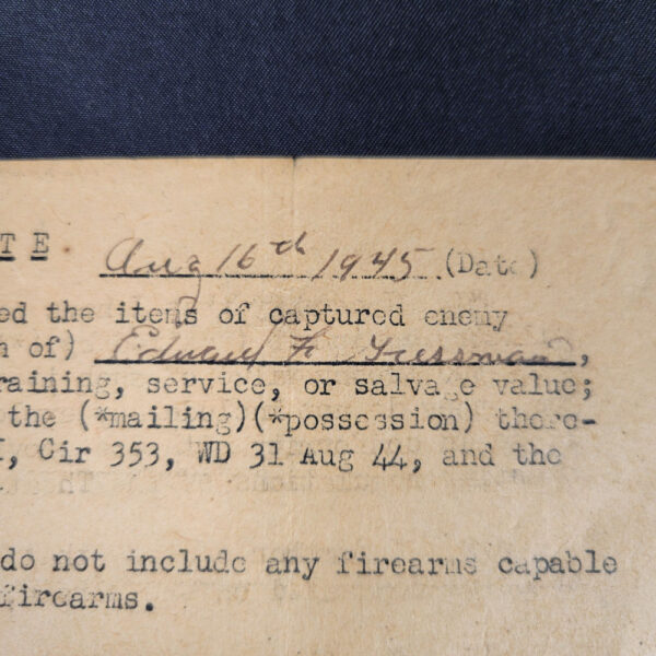 Vet Bringback Document P-38 - Image 3